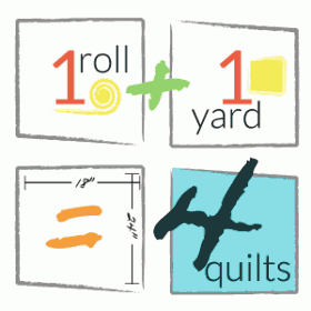 1+1=4: 1 roll + 1 yard = 4 quilts for charity