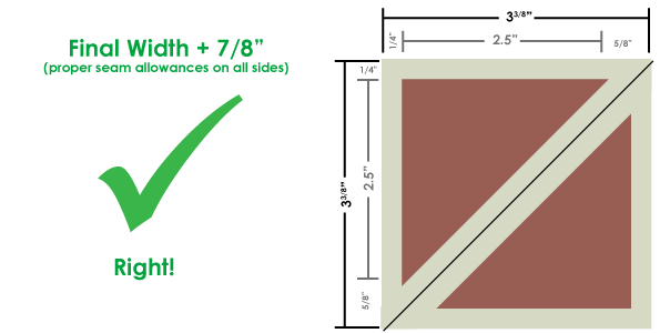 See, we have hypotenuse seam allowances too!