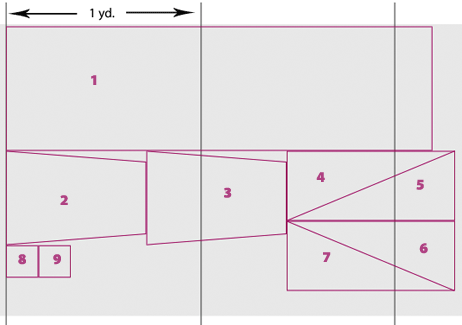 Cutting layout for smock alone