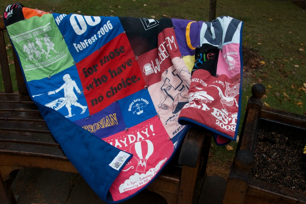 Hamilton College ’04-’08: T-shirt Quilt