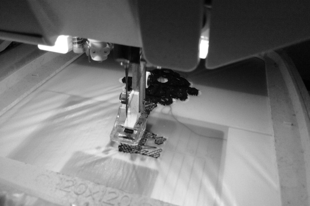 Stitching out Urban Threads embroidered lace key 