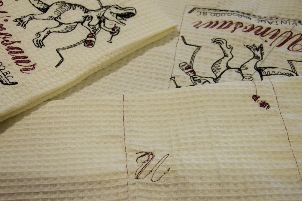 Winosaur towel stitchout issues